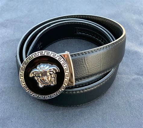 versace silver belt